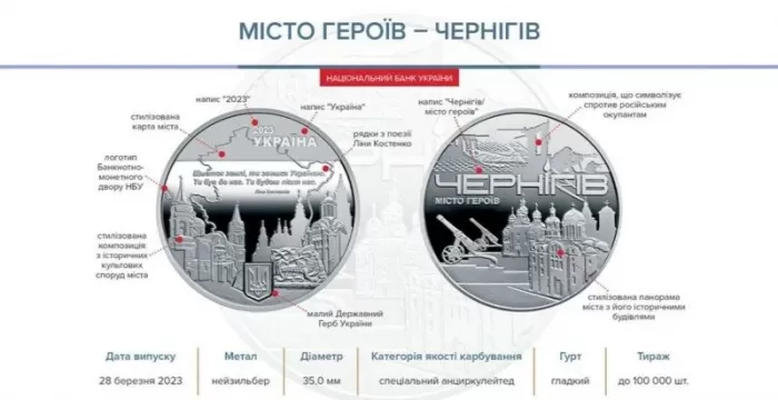 Пам'ятна медаль "Місто героїв - Чернігів"